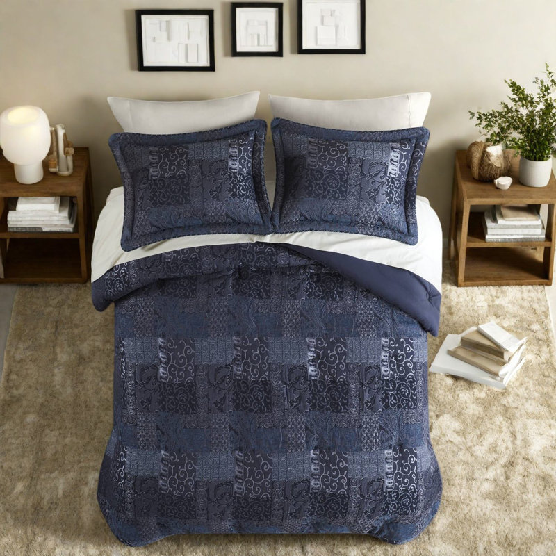 Ensembles de literie de luxe très grand californien, jacquard en chenille de polyester de qualité supérieure, conception élégante pour la chambre principale