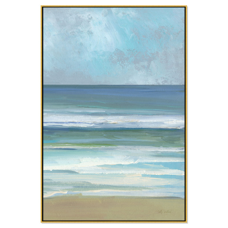 «Gentle Waves II» par Sally Swatland, H 61,5 po x l 41,5 po, Doré
