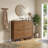 Narrow Walnut-Colored Shoe Cabinet For Entryway; Freestanding Design With 4 Flip-Top Drawers; Simple And Practical Entryway Storage Cabinet.-1094906002