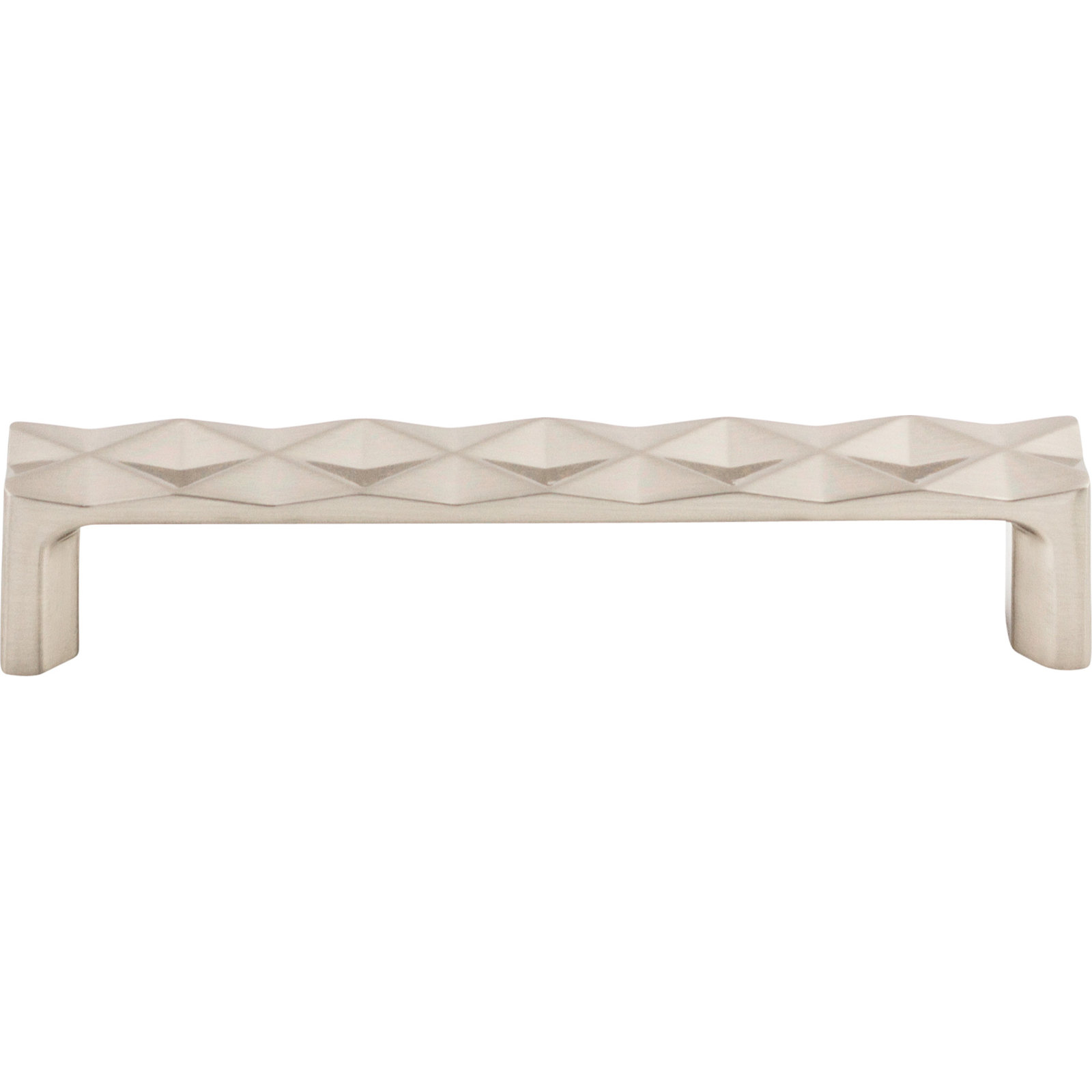 Quilted Bar Cabinet Pull, Brushed Satin Nickel, 5 1/16" Center to Center