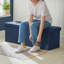 110x38x38cm Linen Upholstered Storage Bench-121935963