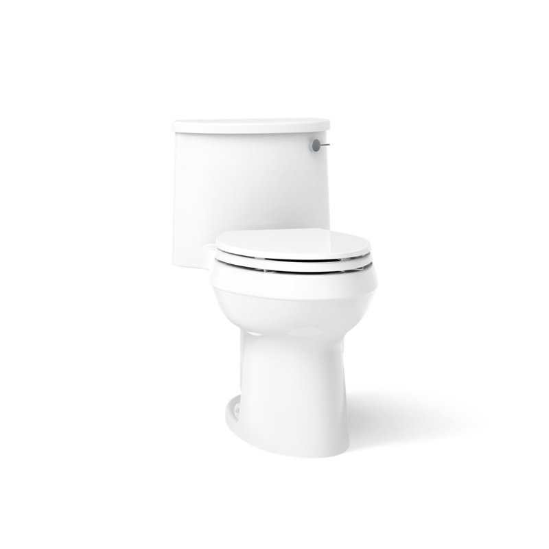 Adair 1.28 GPF Water Efficient Elongated One-Piece toilet (Seat Included), White, Right-Hand