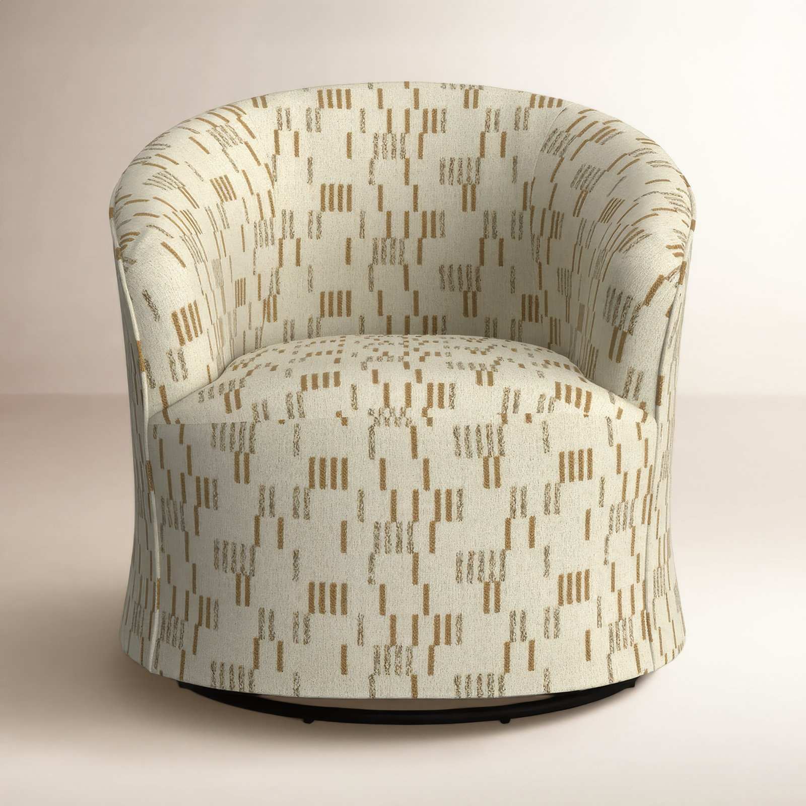 Jude Swivel Glider Accent Chair, Global Wool Graphic Print Revolution