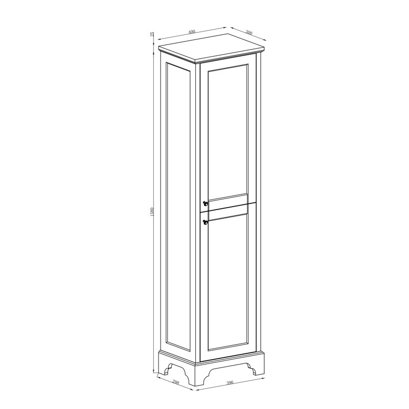 Croft Linen Cabinet, White
