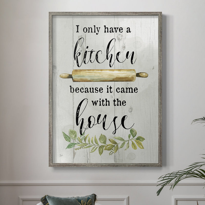 «Kitchen Love», reproduction encadrée - bois massif, H 11 po x l 9 po
