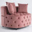 Mobilier, fauteuil d'appoint / fauteuil demi-tonneau classique pour salon / fauteuil de loisir moderne (rose)-1613462242