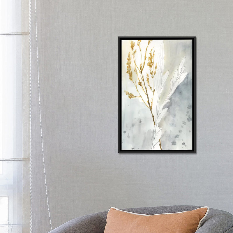 Wild Grass II par Jennifer Goldberger - Giclée sur toile tendue avec châssis, Toile avec cadre noir, Pas de tapis
