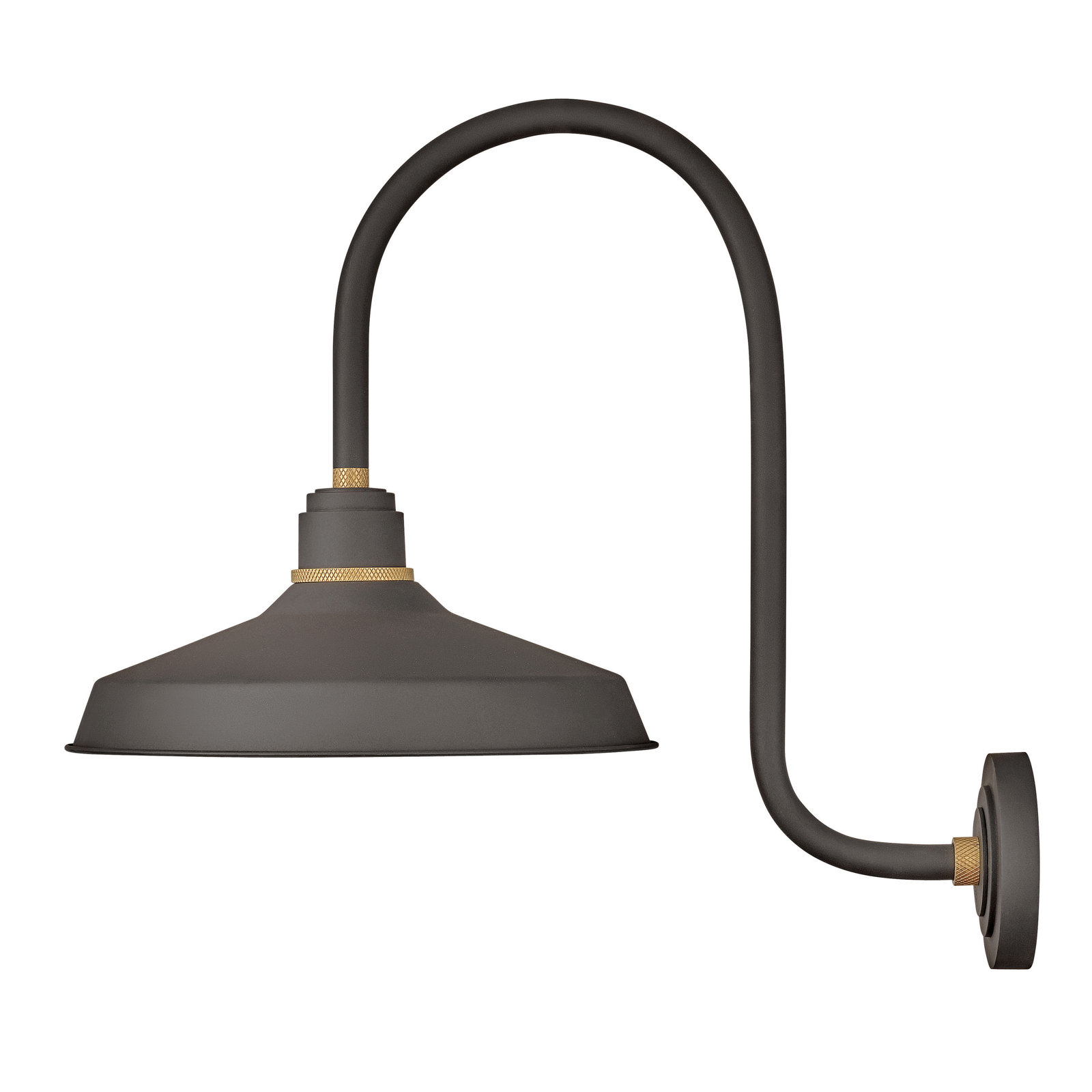 Bertram Single Light Bell Outdoor Wall Light, 23.75" H x 16" W x 27" D, Brown