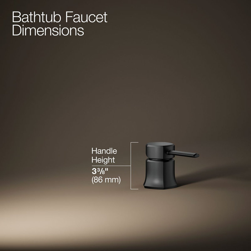 Occasion 2.25" W x 3.38" H Bathroom Faucet Handle, Matte Black