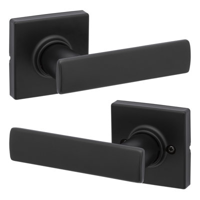 Breton Passage Door Lever with Breton Rosette