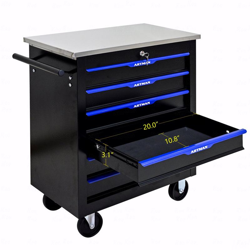 6 Drawers Multifunctional Tool Cart With Wheels