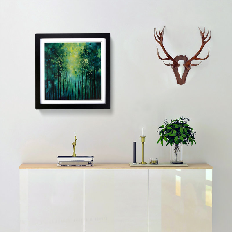 Single Picture Frame Print on Wood, Black