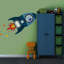 Flying Rocket Wall Stickers-1963359708-1963359709