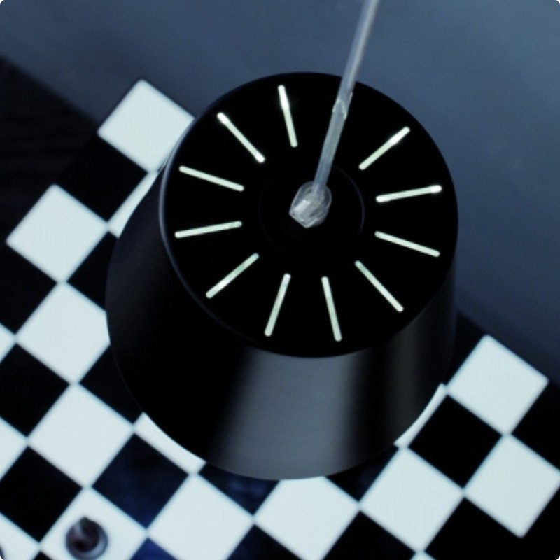 Amak 3-Light Single Cone Pendant, Black / White