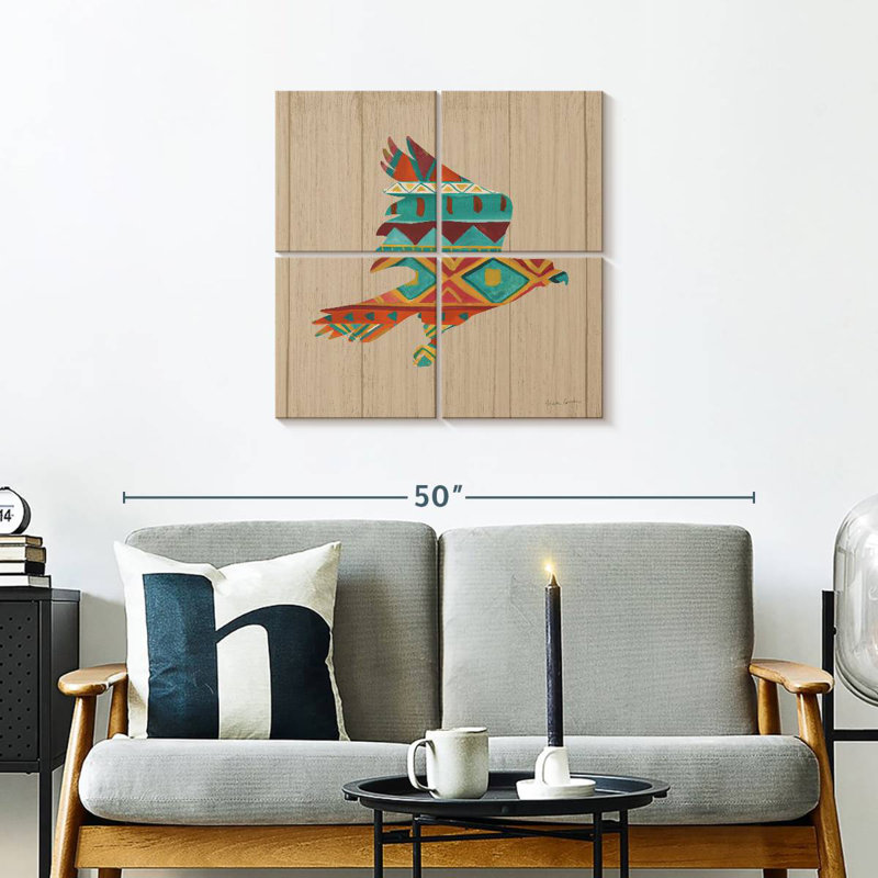 Brampt Southwestern Vibes I sur noyer, H 26 po x l 26 po