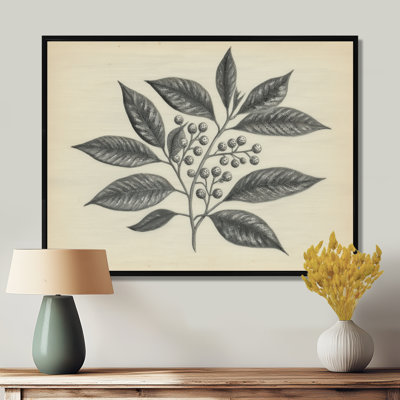 Gris, minimalisme, solitude, plante, impression sur toile, décoration murale botanique grise