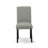 7 Piece Dining Room Table Set consists of a rectangular wooden table with Butterfly Leaf and 6 Shitake Linen Fabric Upholstered Chairs, Black-224196212-224196215-160717490