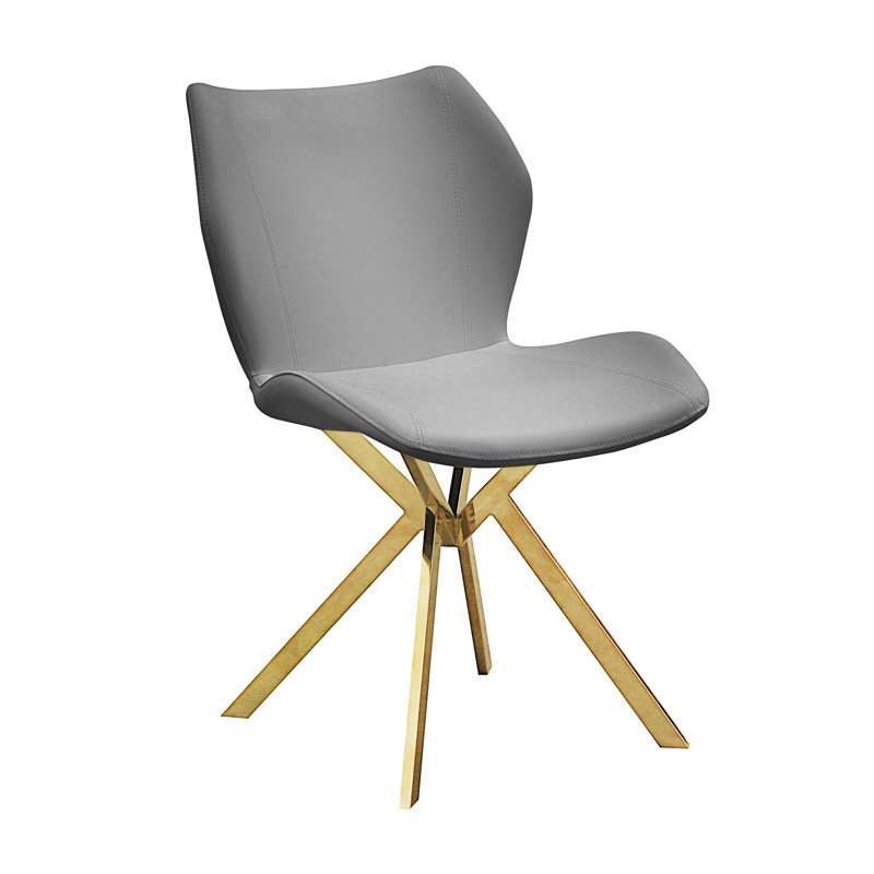 Chaise d'appoint, Gris, Doré
