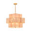 Lustre floral en bambou 6 lumières