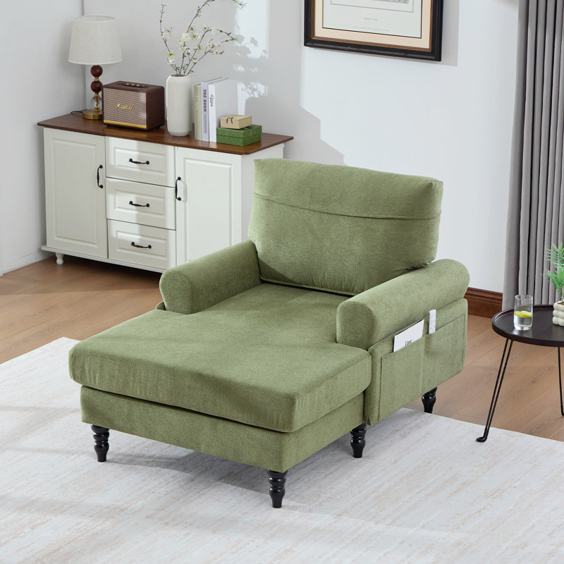 Canapé inclinable Chenille, Vert olive