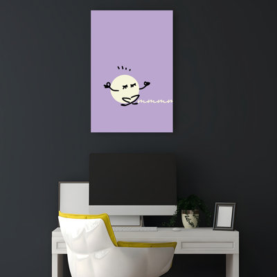 Mindful Meditation Moment Peaceful Serene Tranquil Wall Art Print by Annick - Wrapped Canvas Print