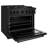 ZLINE 36 in. 5.2 cu. ft. Classic Gas Range W/ Convection Gas Oven in Black Stainless Steel W/ 6 Brass Burners (CGRB-BR-36)-105283485