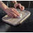 Guein Rectangle Natural Marble Tray,Travertine Silver