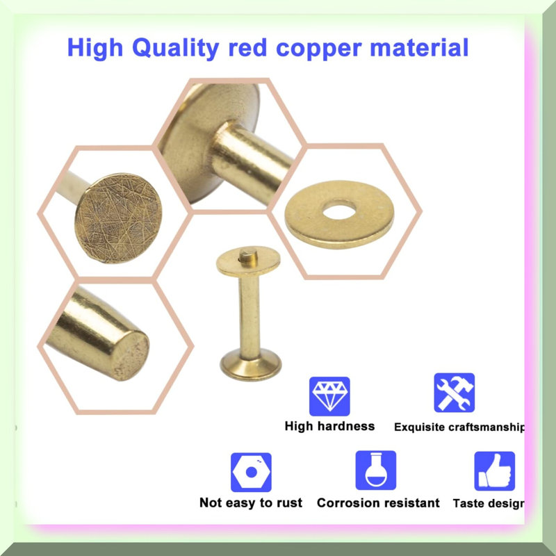 83-Piece Copper Rivet Set with Setting Tool