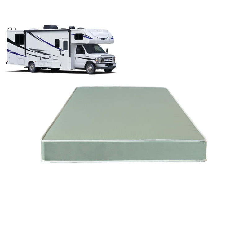6-Inch High-Density Cooling Gel Memory Foam Vinyl RV Mattress Replacement, Medium Firm, Camper Vans, 75" X 36", 75" x 36", 6"