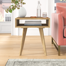 Table de bout en bois massif avec rangement Rabideau