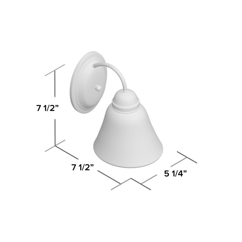 Campana Steel Armed Sconce, Satin Nickel