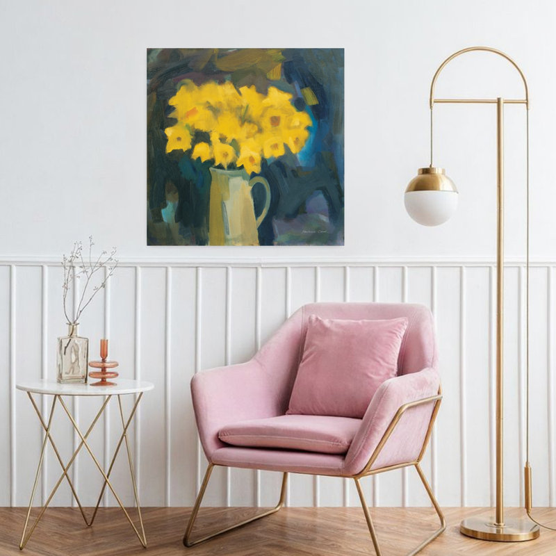 Contemporary Art Contemporary Daffodil Flower Art by Michael Clark - Wrapped Canvas Print, 81.28 cm H x 81.28 cm W