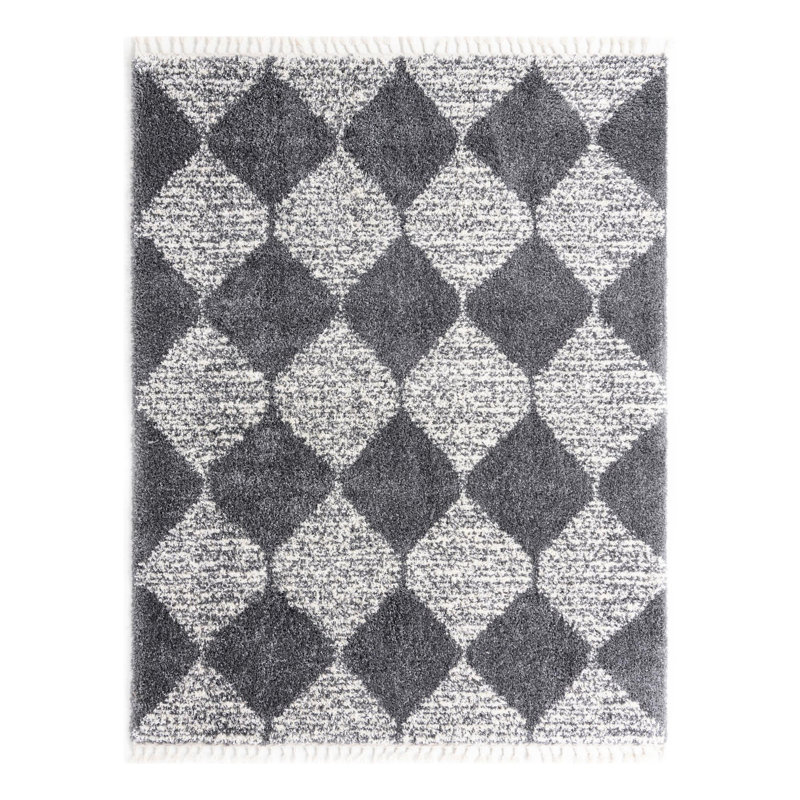Serenity Shag Geometric Indoor Rug, Rectangle 7'10" x 10'