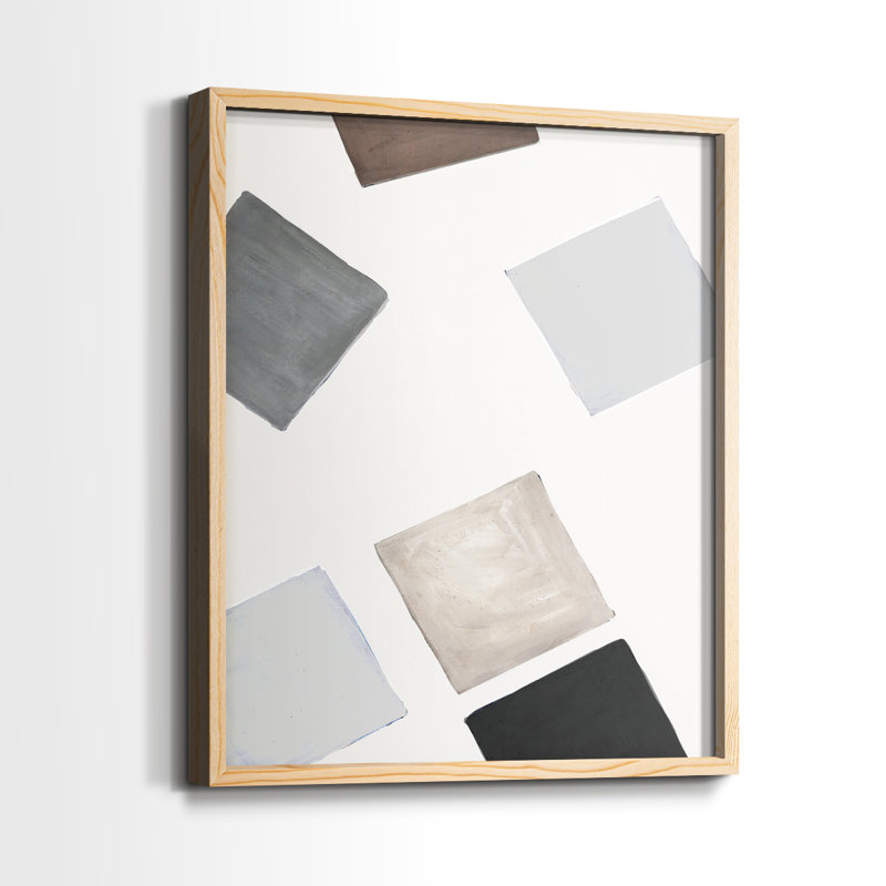 «Block Encounter Revisit II», reproduction encadrée - bois massif, H 11 po x l 9 po, Naturel