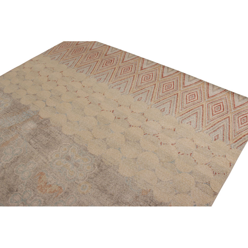 Distressed Homage Hand Knotted Wool Area Rug, Rectangle 8' x 10'