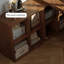Bureau en L en bois massif avec bureau de rangement