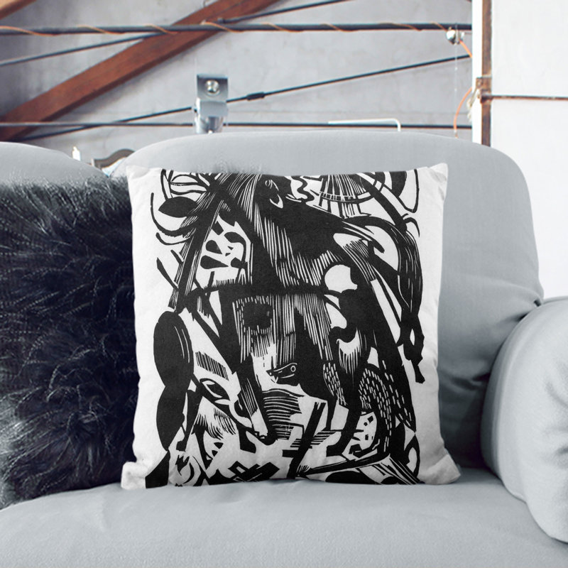 The Wolf Scatter Cushion with Filling, 55cm H x 55cm W x 20cm D