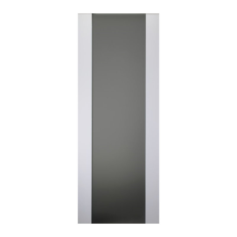Polar White 95" Glass Paneled Interior Door with Engineered Wood Stiles