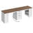 2 Person Desk With Drawers And Charging Station, Farmhouse Computer Desk For Home Office, File Drawer For A4/letter/legal Files
