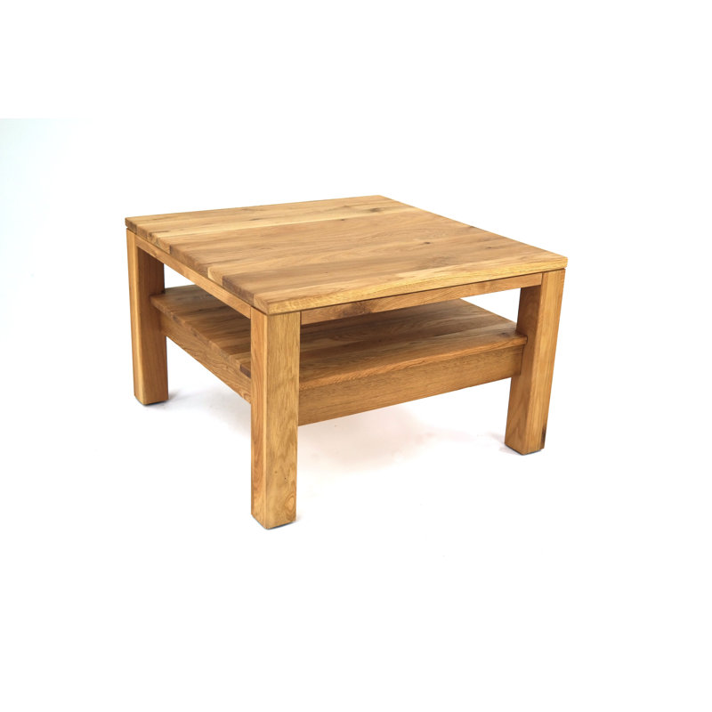 Riceville Solid Wood Four Leg Coffee Table with Storage