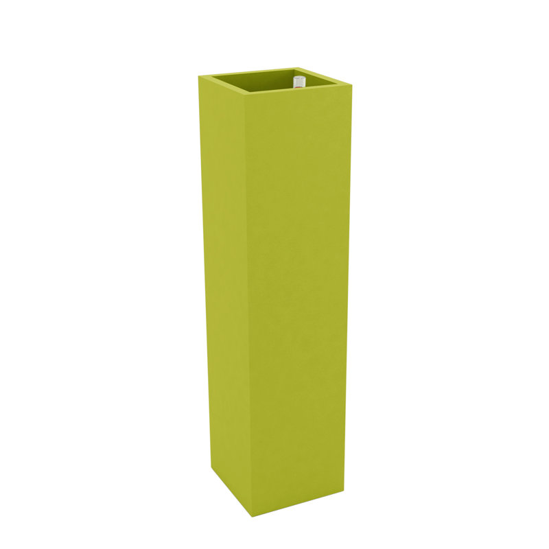 Cube - Square Resin Tower Pot Planter - Self Watering, Steel, 39.25" H x 9.75" W x 9.75" D