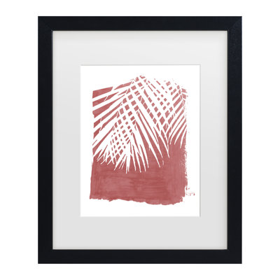 Bolog Amini54 Palm Leaves Silhouette Matted Framed Art