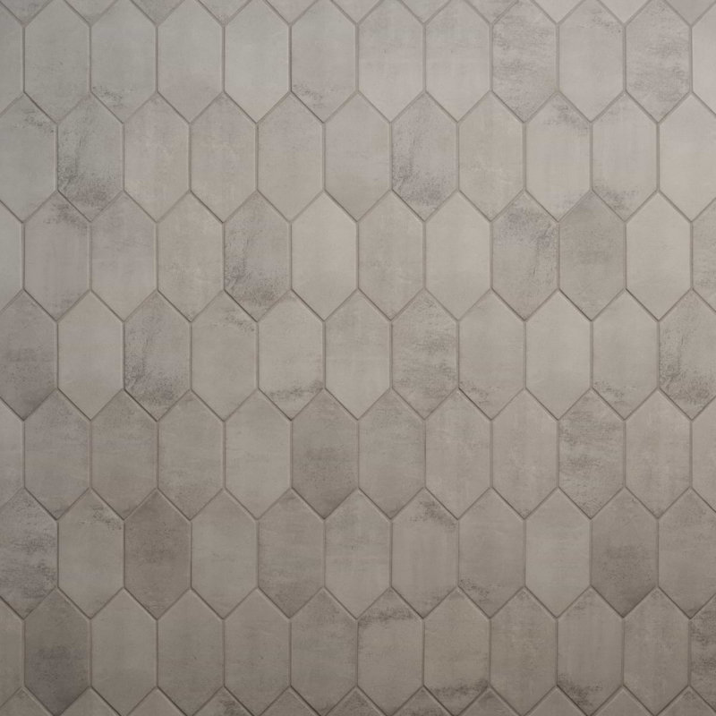 Atlas 3.93 In. X 7.87 In. Picket Matte Porcelain Floor And Wall Tile (3.53 Sq. Ft. / Case), Dove Gray, Concrete Look