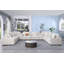 Canapé modulaire d'angle rembourré moderne avec deux consoles Cloud-584903617