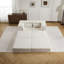 Canapé d'intérieur pour la maison, canapé-lit convertible au sol, 2 places avec 1 repose-pieds-133677717