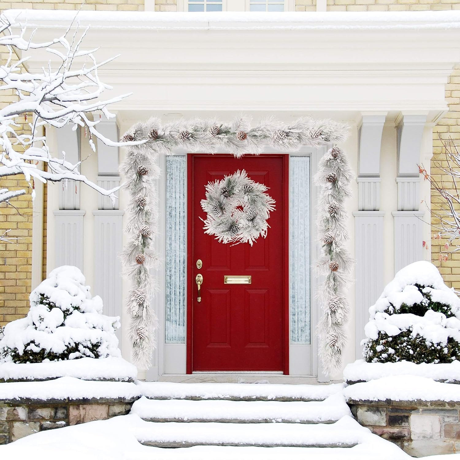 72" Frosted Christmas Garland