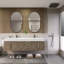 Meuble-lavabo mural double 70,8 po avec plateau en acrylique renforcé Laramie-1570422201