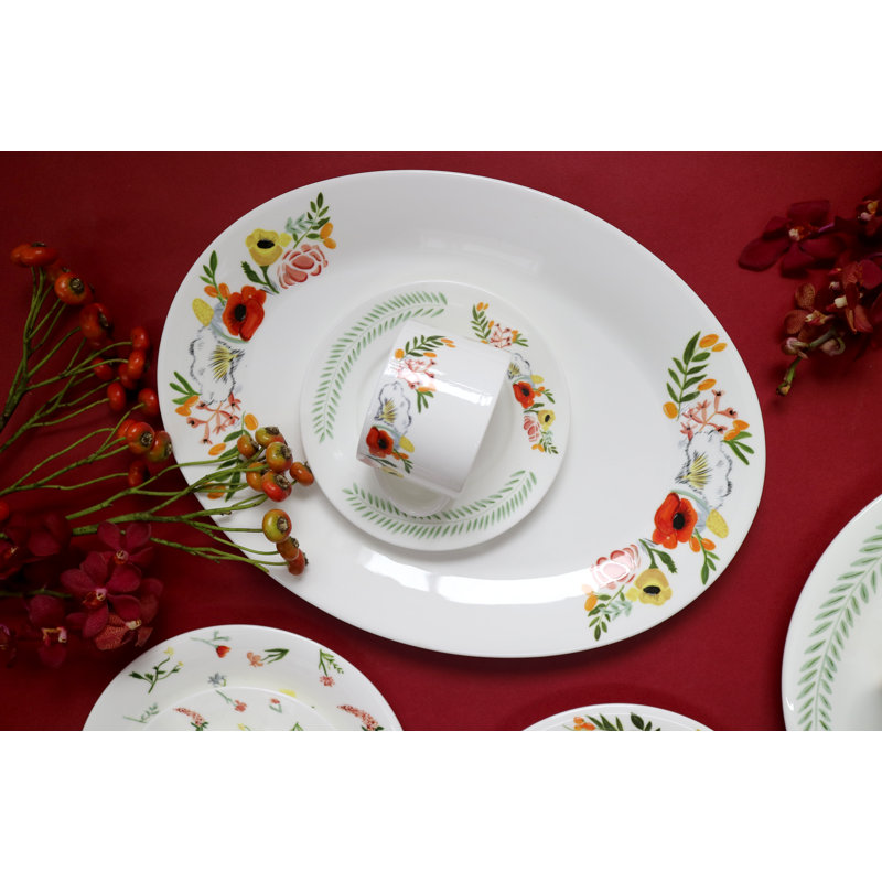 Language Of Flowers Bone China Platter