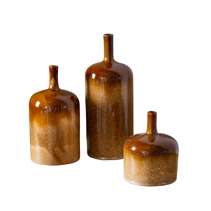 Lastrup Ceramic Table Vase, Brown