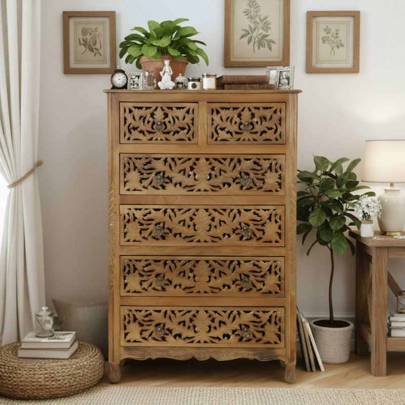 Harleen 6 Drawer Chest, Brown